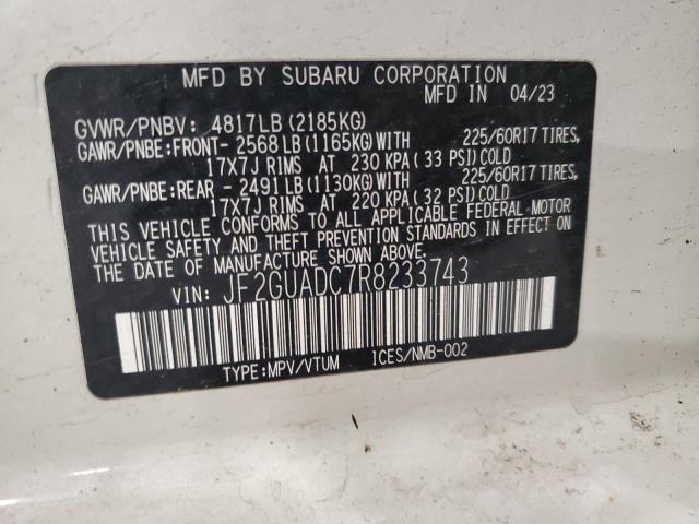 2024 SUBARU CROSSTREK - JF2GUADC7R8233743