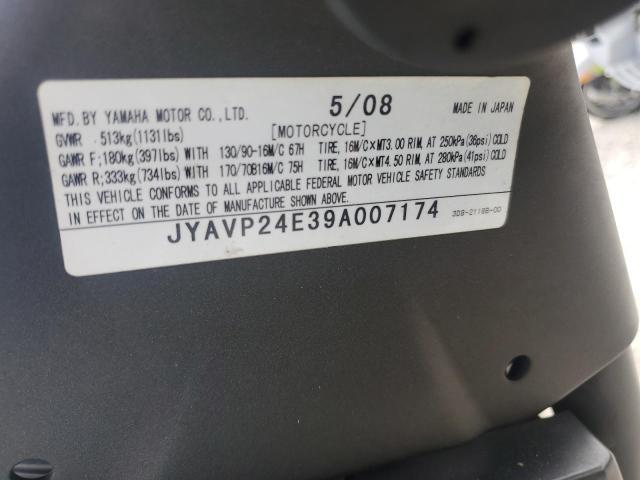 2009 YAMAHA XVS1300 A JYAVP24E39A007174