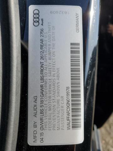 2016 AUDI A6 PREMIUM - WAUFFAFC9GN019978