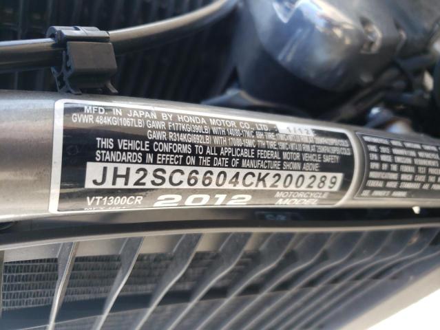 2012 HONDA VT1300 CR - JH2SC6604CK200289