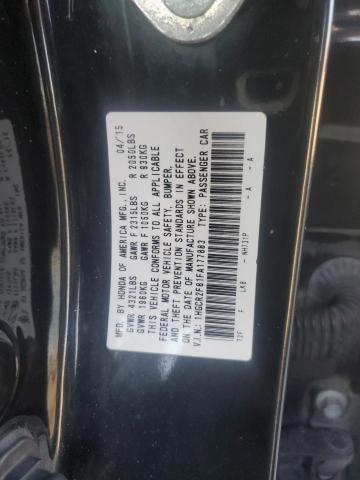 VIN 1HGCR2F81FA177883 2015 Honda Accord, Exl no.12