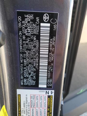 2021 TOYOTA C-HR XLE - JTNKHMBX3M1098889