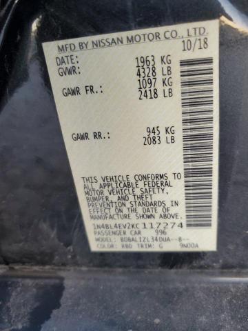 2019 NISSAN ALTIMA SL - 1N4BL4EV2KC117274
