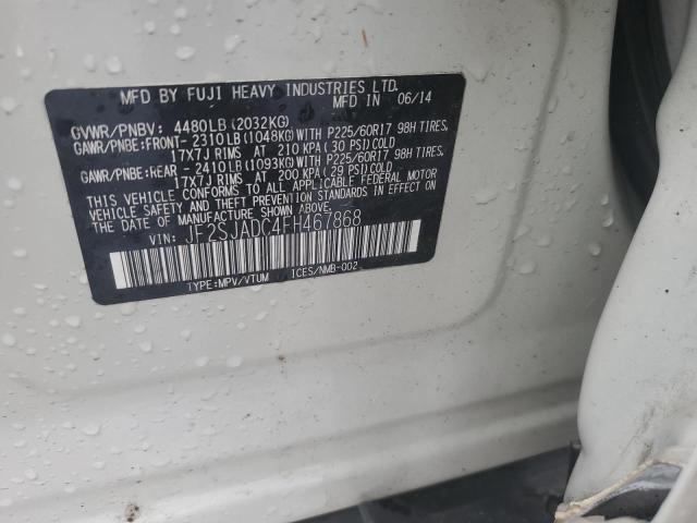 2015 SUBARU FORESTER 2 - JF2SJADC4FH467868