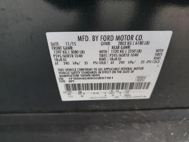 2016 FORD EXPLORER X - 1FM5K8D89GGB57361