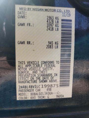 2020 NISSAN ALTIMA S - 1N4BL4BV1LC199875