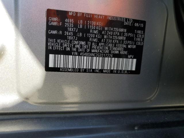 VIN 4S4BSANC2G3217226 2016 Subaru Outback, 2.5I Lim... no.12