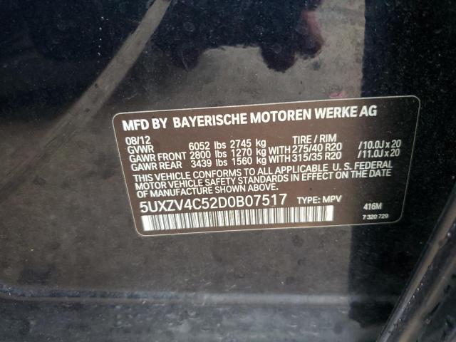 VIN 5UXZV4C52D0B07517 2013 BMW X5, Xdrive35I no.13