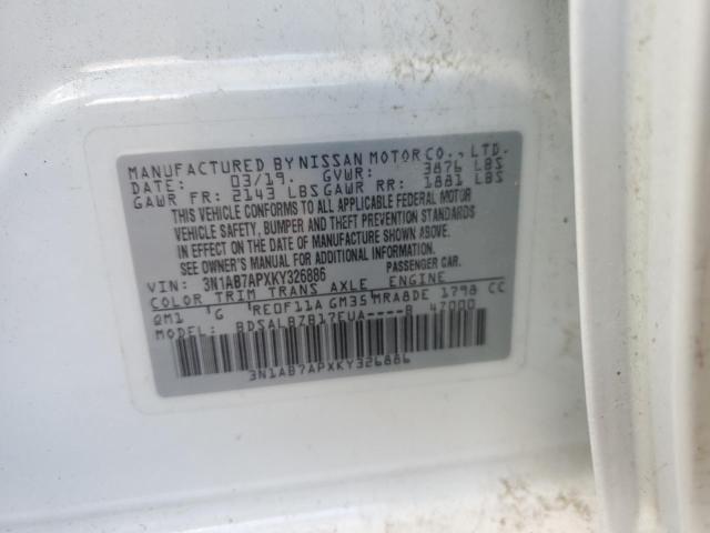 2019 NISSAN SENTRA S - 3N1AB7APXKY326886