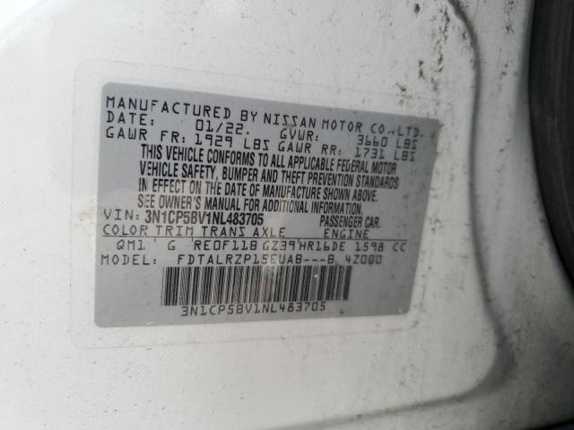 2022 NISSAN KICKS S 3N1CP5BV1NL483705  69868234