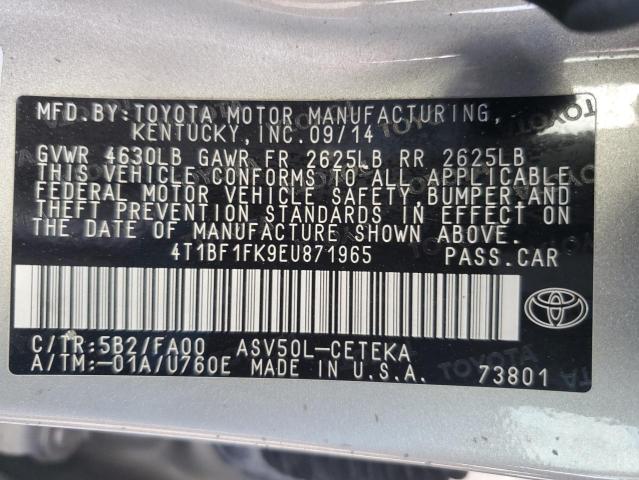 VIN 4T1BF1FK9EU871965 2014 Toyota Camry, L no.13