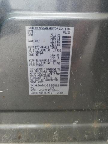 2016 NISSAN PATHFINDER - 5N1AR2MN2GC636385