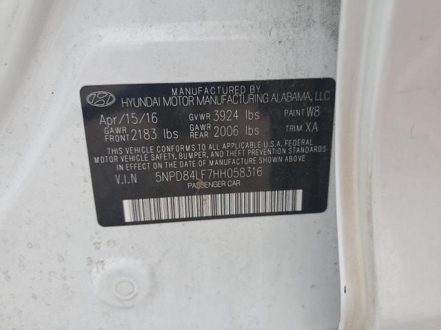 2017 HYUNDAI ELANTRA SE - 5NPD84LF7HH058316