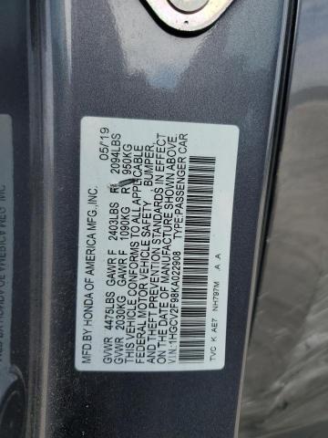 2019 HONDA ACCORD TOU - 1HGCV2F98KA022908