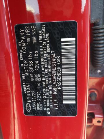 2022 HYUNDAI ELANTRA SE - KMHLM4AG3NU314547