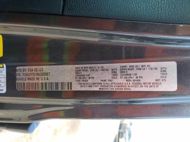 2021 JEEP GLADIATOR - 1C6HJTFG1ML503067