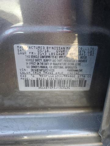 2018 NISSAN SENTRA S - 3N1AB7AP3JY314626