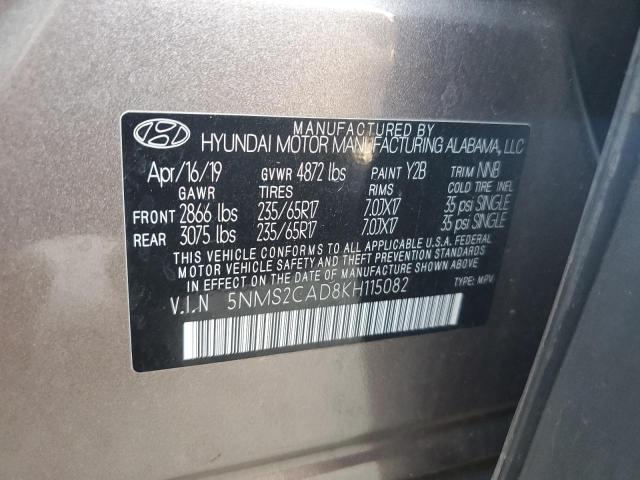 2019 HYUNDAI SANTA FE S - 5NMS2CAD8KH115082