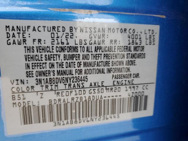 2022 NISSAN SENTRA SR - 3N1AB8DV6NY236445