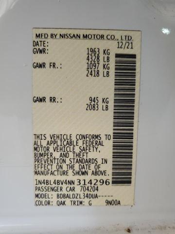 2022 NISSAN ALTIMA S - 1N4BL4BV4NN314296