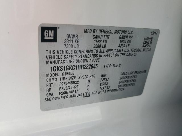 VIN 1GKS1GKC1HR282845 2017 GMC Yukon, C1500 Slt no.13