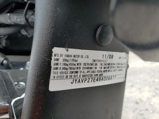 2009 YAMAHA XV1900 CU JYAVP27E49A008877
