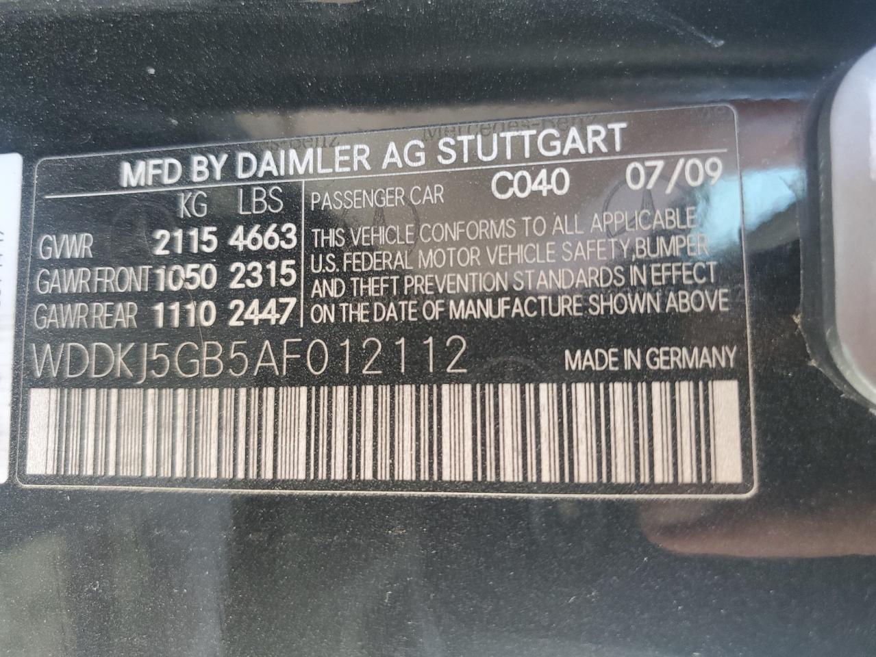 Lot #2943596106 2010 MERCEDES-BENZ E 350