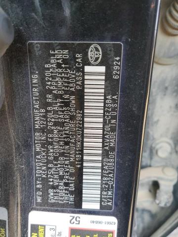 2019 TOYOTA CAMRY L - 4T1B11HK0KU722982