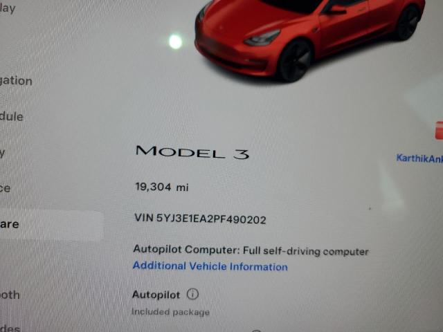 2023 TESLA MODEL 3 - 5YJ3E1EA2PF490202
