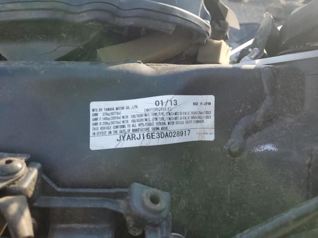 2013 YAMAHA YZFR6 JYARJ16E3DA028917