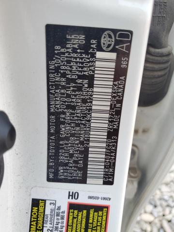 2019 TOYOTA COROLLA L - 2T1BURHE9KC191296
