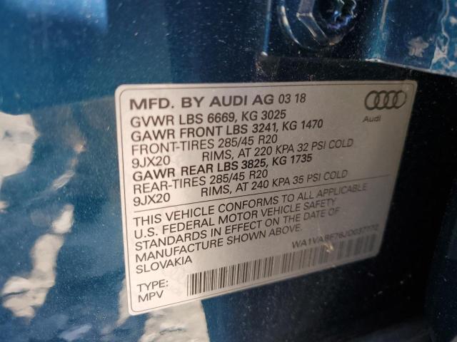 2018 AUDI Q7 PRESTIG - WA1VABF76JD037772