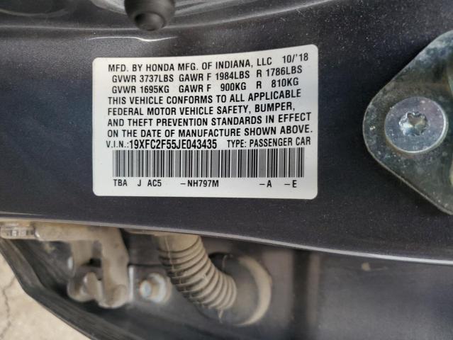 2018 HONDA CIVIC LX 19XFC2F55JE043435  70275994