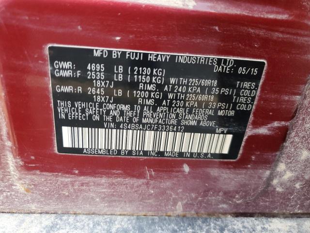 VIN 4S4BSAJC7F3336412 2015 Subaru Outback, 2.5I Lim... no.14