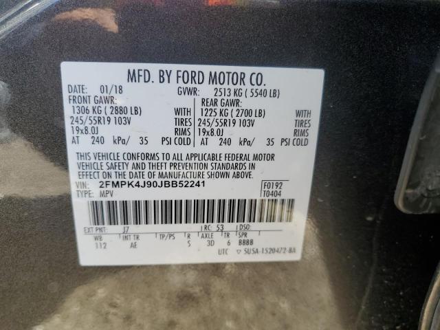 2018 FORD EDGE SEL - 2FMPK4J90JBB52241