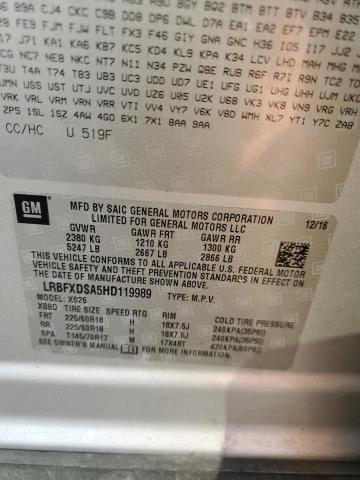 2017 BUICK ENVISION E - LRBFXDSA5HD119989