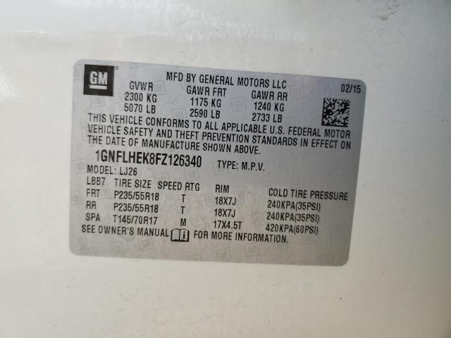 2015 CHEVROLET EQUINOX LT - 1GNFLHEK8FZ126340