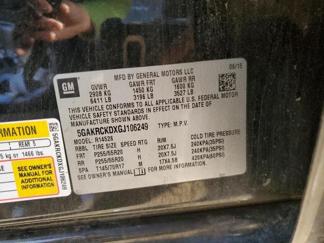 2016 BUICK ENCLAVE - 5GAKRCKDXGJ106249