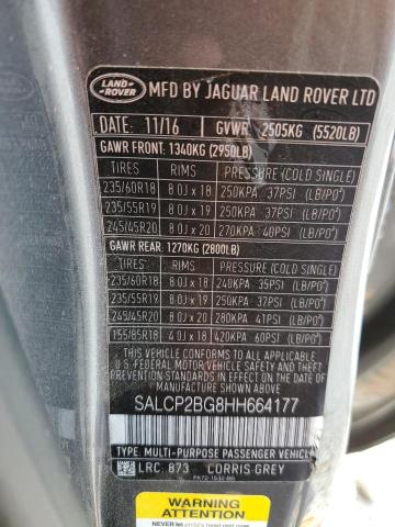 VIN SALCP2BG8HH664177 2017 Land Rover Discovery, SE no.13