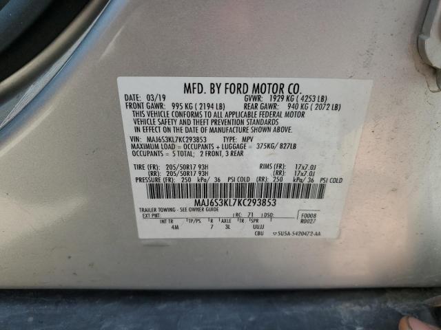 2019 FORD ECOSPORT T - MAJ6S3KL7KC293853