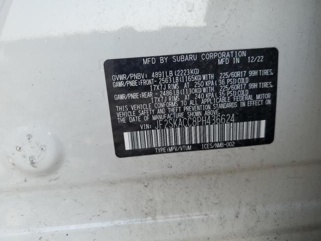 2023 SUBARU FORESTER JF2SKACC8PH436624