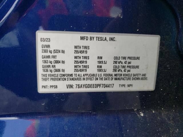 2023 TESLA MODEL Y - 7SAYGDEE0PF704417