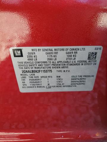 2015 CHEVROLET EQUINOX LT - 2GNALBEK2F1153775