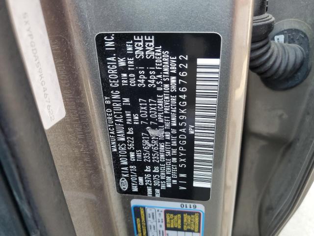 2019 KIA SORENTO LX - 5XYPGDA59KG467622