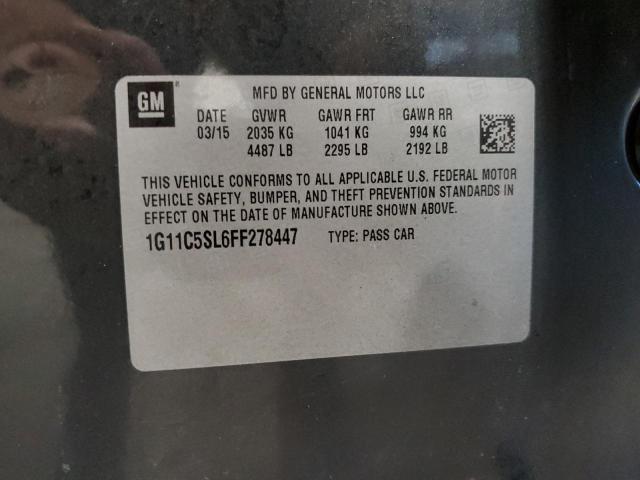 2015 CHEVROLET MALIBU 1LT - 1G11C5SL6FF278447