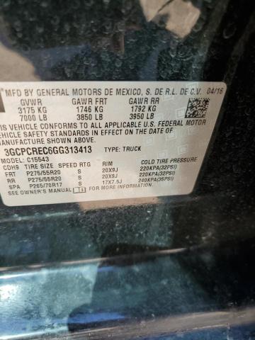 2016 CHEVROLET SILVERADO - 3GCPCREC6GG313413