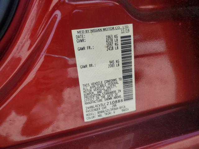 2020 NISSAN ALTIMA SR - 1N4BL4CV3LC210888