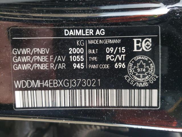 2016 MERCEDES-BENZ B250 WDDMH4EBXGJ373021