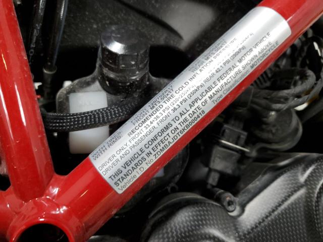 2019 DUCATI HYPERMOTAR ZDMBAJDT6KB000418