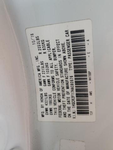 2017 HONDA ACCORD SPO - 1HGCR2F17HA080676